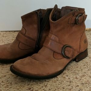 Born brown leather booties